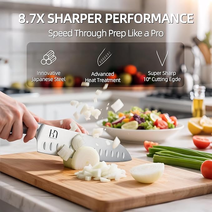 KnifeSaga Kitchen Knife Set 14 Piece Premium Japanese High Carbon Stainless - Image 2