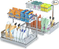 Saydear Under Sink Organizer Storage 2-Tier Premium Metal Pull-Out Kitchen by Saydear