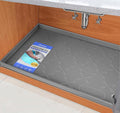 SIKADEER Under Sink Mat Waterproof 34" x 22", Silicone Mat Kitchen Drawer Shelf by SIKADEER