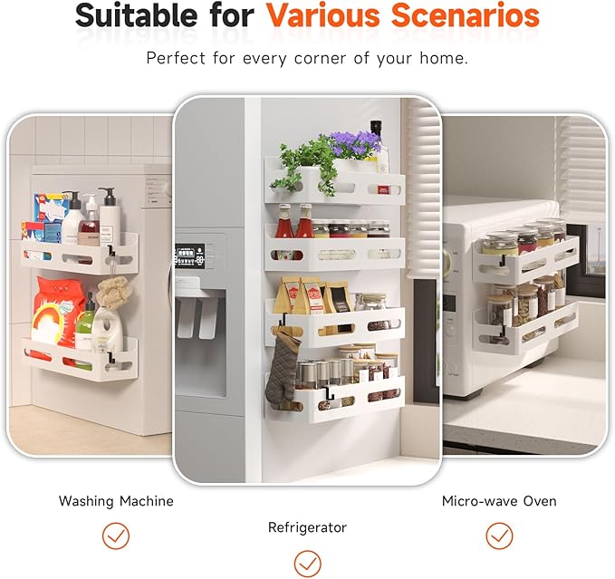 Sevenblue 6 Pack Strong Magnetic Spice Rack - Image 6
