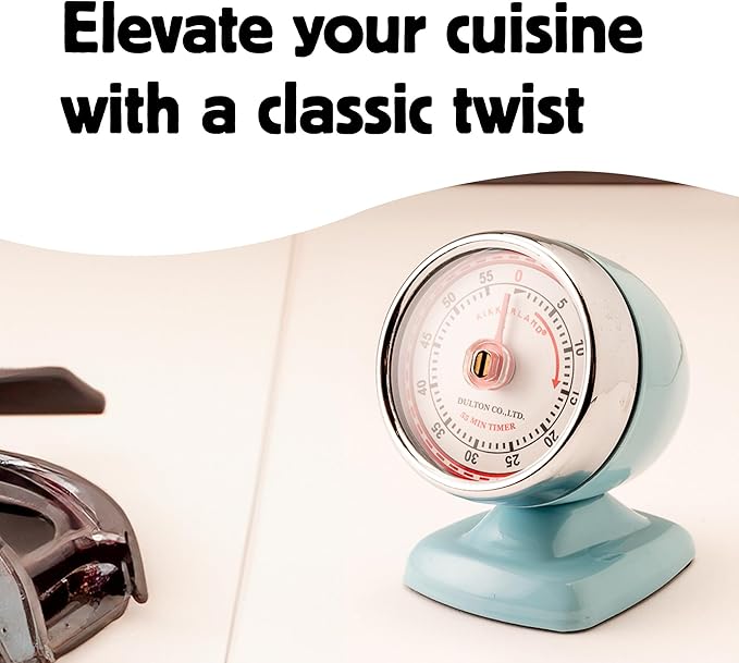 Kikkerland Vintage Streamline Timer – Retro Decor - Image 2