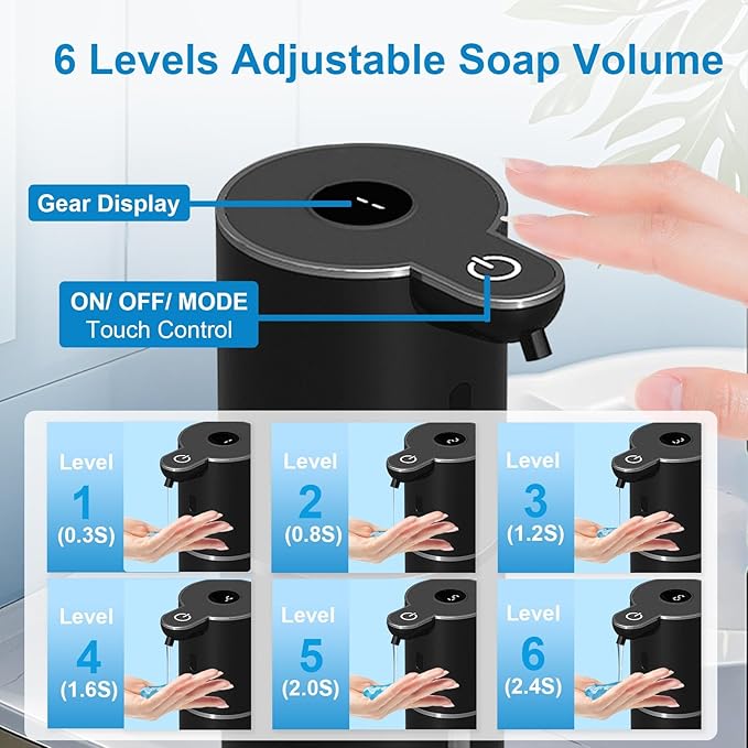 OHIFAST Automatic Liquid Soap Dispenser Touchless, USB Rechargeable Smart Hand - Image 3
