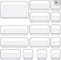 Manalete Drawer Organizers Set of 15, 4 Sizes Clear Plastic Drawer Organizers by Manelete