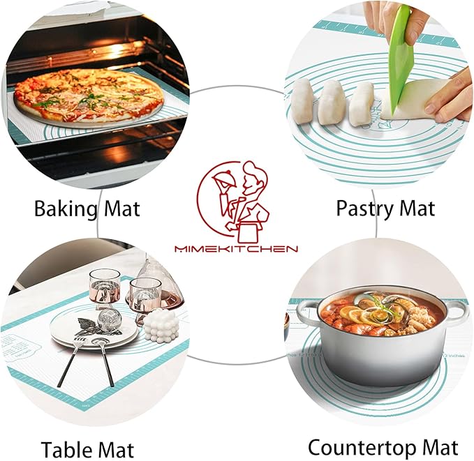Silicone Pastry Mat for Dough Rolling, Silicone Baking Mat - Image 4