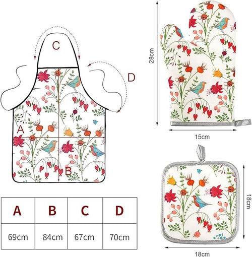 3 Pcs Kitchen Stuff, Kitchen Oven Mitts and Pot Holders Sets - Image 2