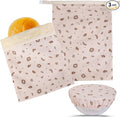 Tirphy 3 Pack Reusable Bread Bags and Bowl Cover Set, Beeswax Bread Bags by Tirphy