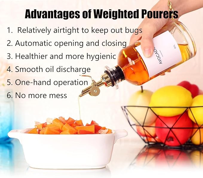 Pafusen 2 Pack Auto Flip Olive Oil Dispenser Spout, Liquor Pour Spout, Oil - Image 2