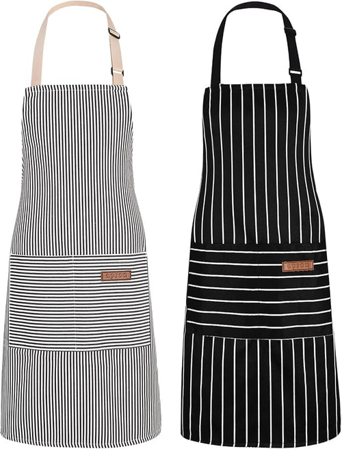 2Pack Adjustable Kitchen Apron for Women Men by ZAIORD