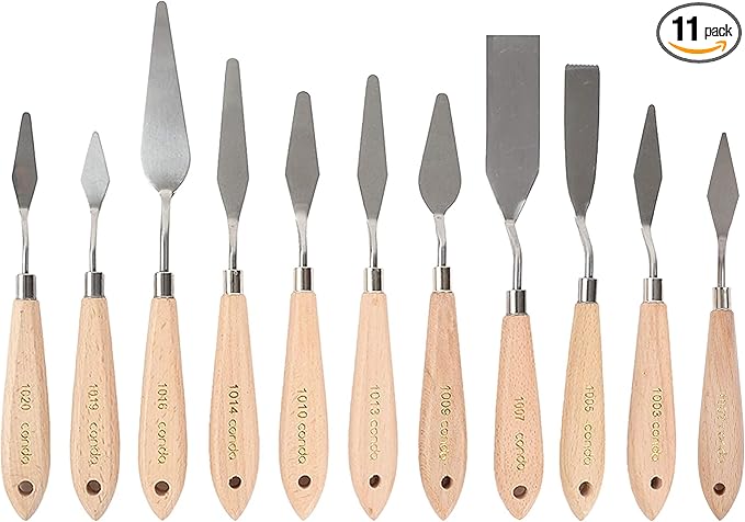CONDA 11 Piece Stainless Steel Spatula Palette Knife Professional Palette Knife by CONDA