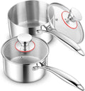 E-far Stainless Steel Saucepan Set - 2Qt & 3 Qt by E-far