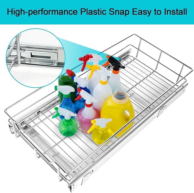 Pull Out Cabinet Organizer 11" W X 22" D, Slide Out Drawers - Image 7