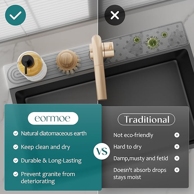 eormoe 30 inch Kitchen Faucet Absorbent Mat - Image 6