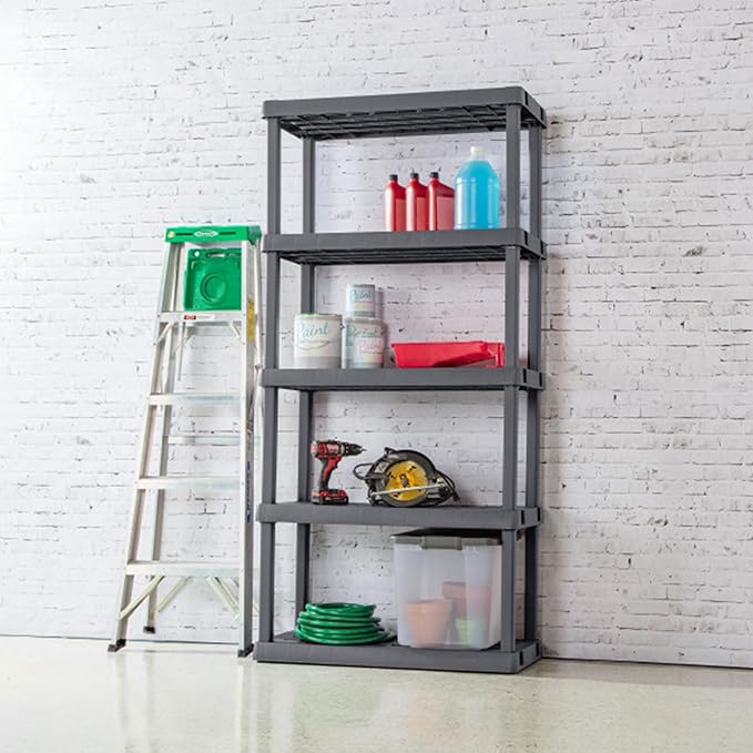 Sterilite 2-Pack 5 Shelf Unit, Heavy-Duty Shelving Storage Rack - Image 7
