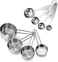 New Star Foodservice 42917 Stainless Steel 8-Piece Measuring Cups and Spoons by NewStarFoodservice