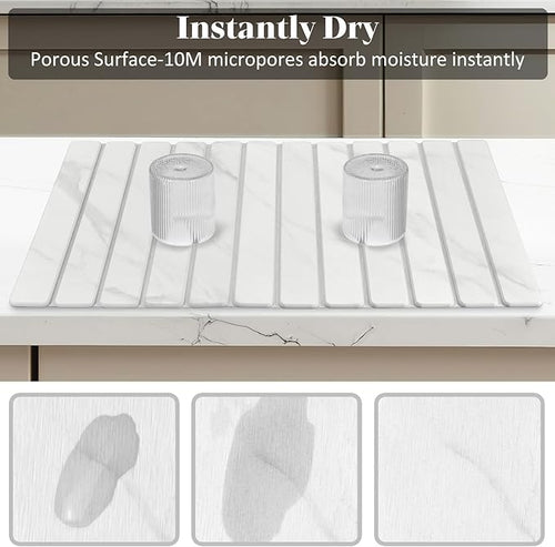 2 PCS Extra Large Stone Dish Drying Mats - Image 2