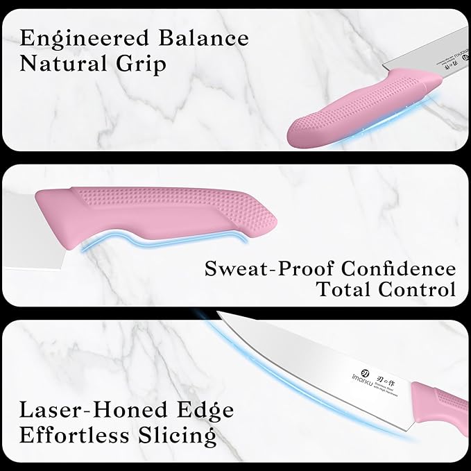 imarku Pink Kitchen Knife Set - Image 6