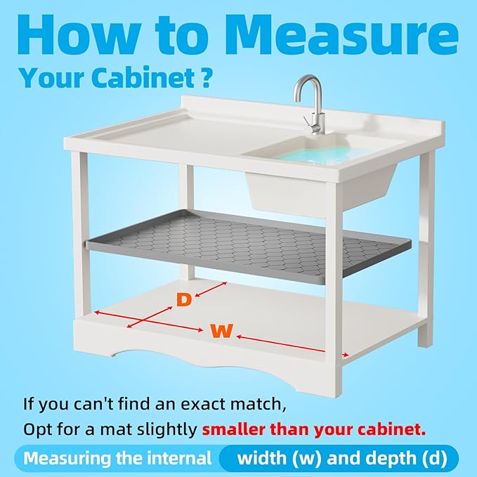 Winisok Silicone Under Sink Mat 40" x 19", kitchen Essentials and Gadgets - Image 6