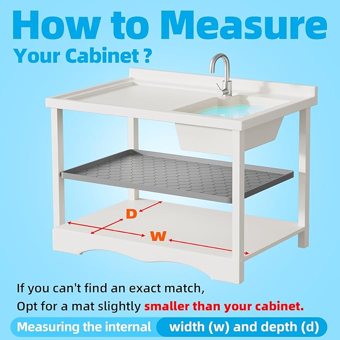 Winisok Silicone Under Sink Mat 34" x 19", kitchen Essentials and Gadgets - Image 6