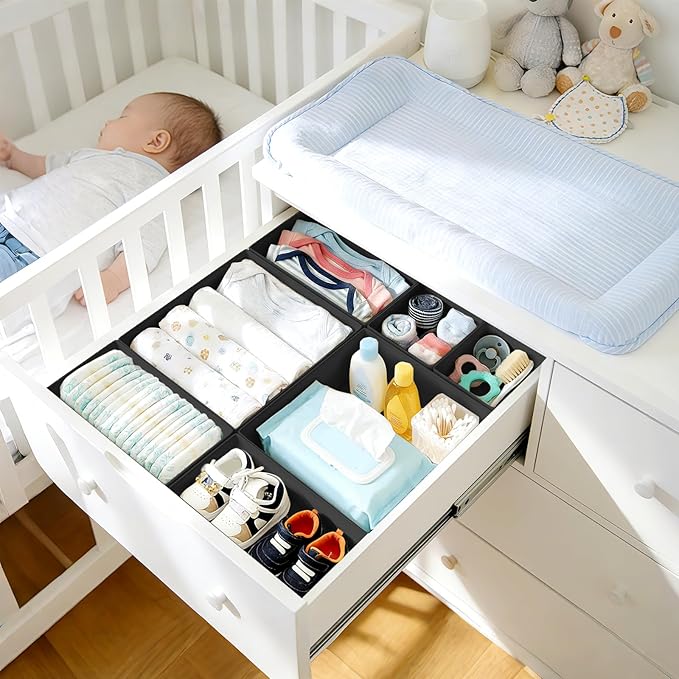 DIMJ Drawer Organizer Clothes, Foldable Closet Organizers and Storage, Fabric - Image 3