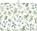 Spring Summer Sage Green Leaves Dish Drying Mat 18 x 24 Inch Spring Eucalyptus by Unknown