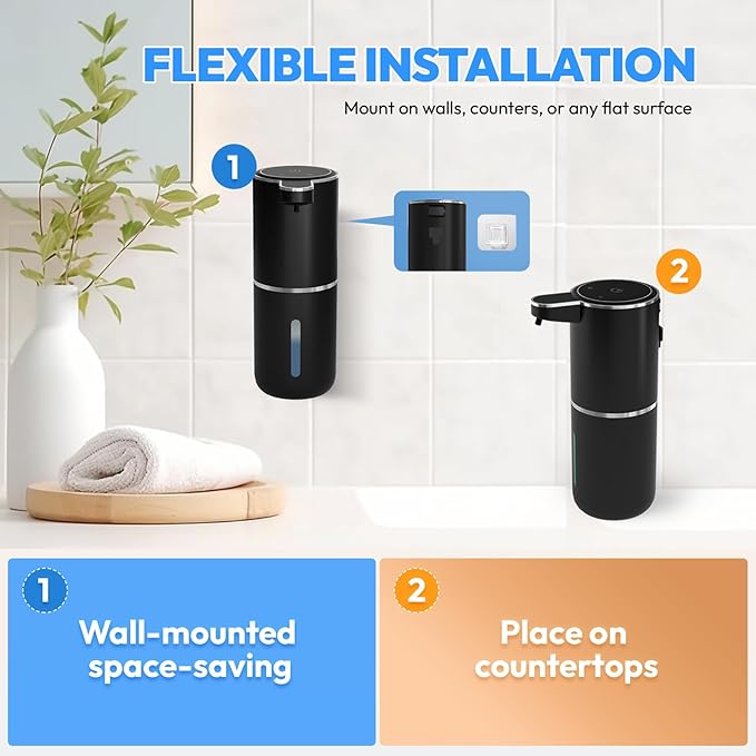 Automatic Soap Dispenser Touchless, Liquid Hand Soap Dispenser 12.8oz USB - Image 6