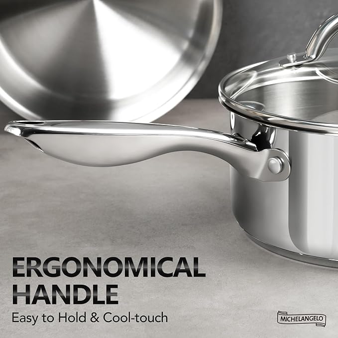 MICHELANGELO 3 Quart Saucepan - Image 4