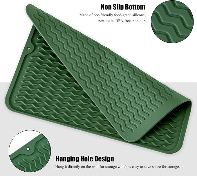 Large 17" x 14" Silicone Dish Drying Mat - Image 5