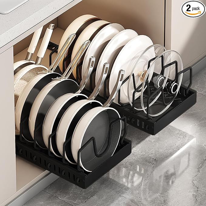 AmoiChic 2 Pack Pull Out Cabinet Organizer by AMOICHIC