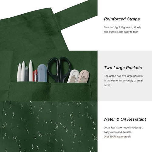 15 Pcs Adult Aprons Bulk with Pockets Adjustable Bib Chef Apron - Image 2