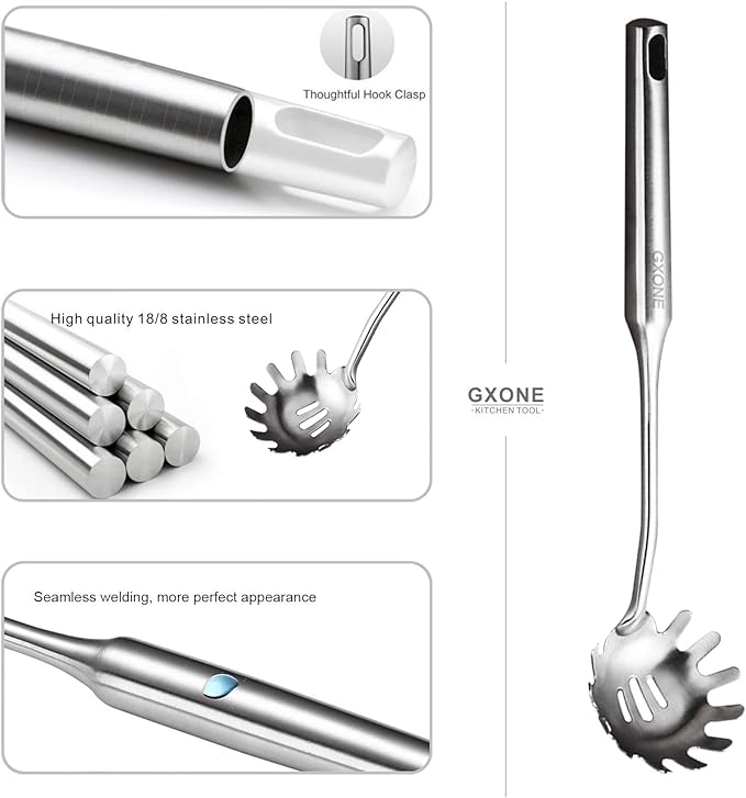 Spaghetti Spoon, 304 Stainless Steel Pasta Spoon - Image 3