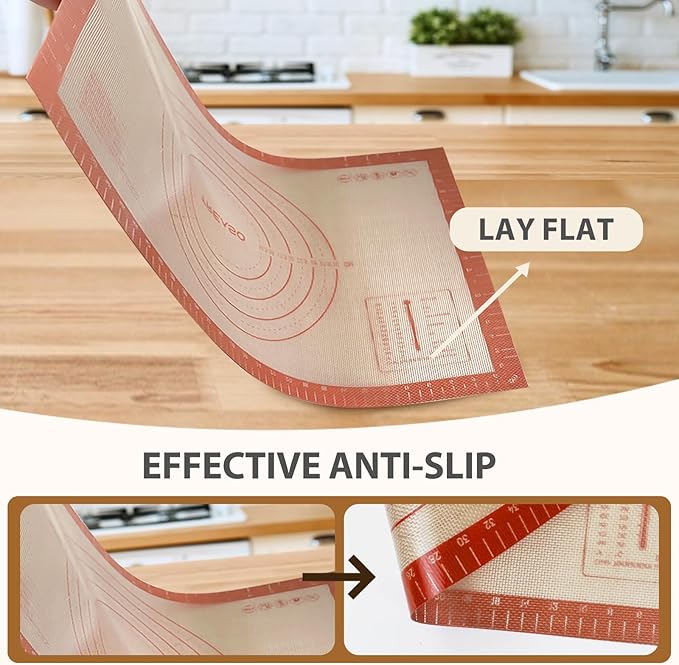 Pastry Mat, 0.7mm Extra Thick 28 x 20 Inches Large Non Stick Silicone Baking Pad - Image 5