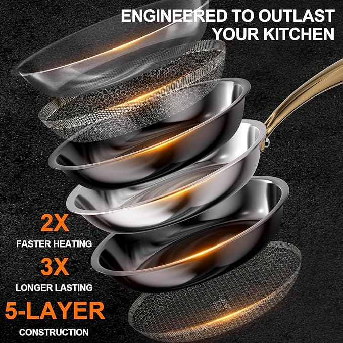 FogDream 12 Inch Stainless Steel Frying Pan - Image 7