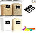 4 Pieces 6.5L / 220 oz Large Food Storage Containers, BPA Free Plastic Airtight by stusgo