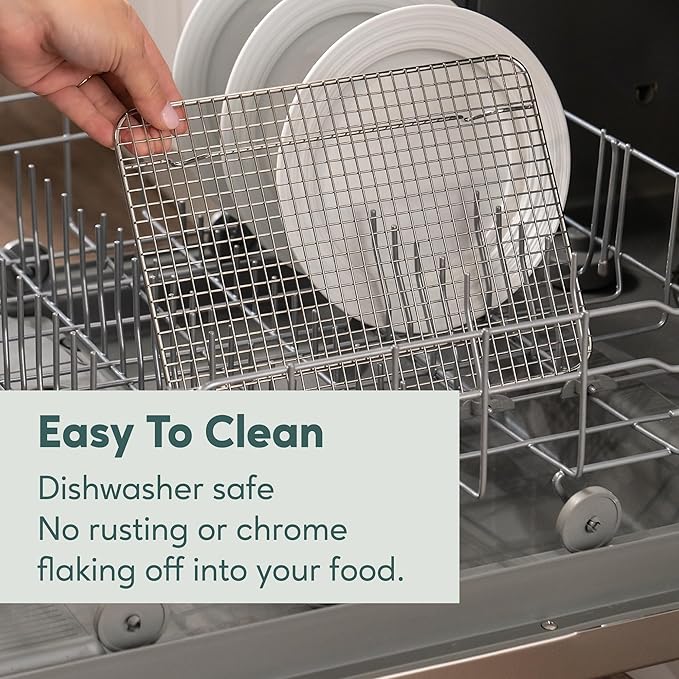 Ultra Cuisine Oven-Safe, Dishwasher-Safe 100% Stainless Steel Cooling & Baking - Image 5
