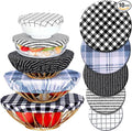 Patelai 10 Pcs Bowl Covers Reusable in 5 Size Stretch Cloth Fabric Elastic Food by Patelai