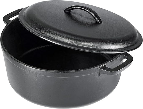 Amazon Basics Pre-Seasoned Cast Iron Dutch Oven Pot - Image 2
