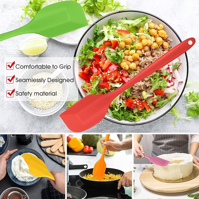 Irenare 24 Pcs Mini Silicone Spatulas Bulk 8.3 Inch Heat Resistant Scrapers - Image 5