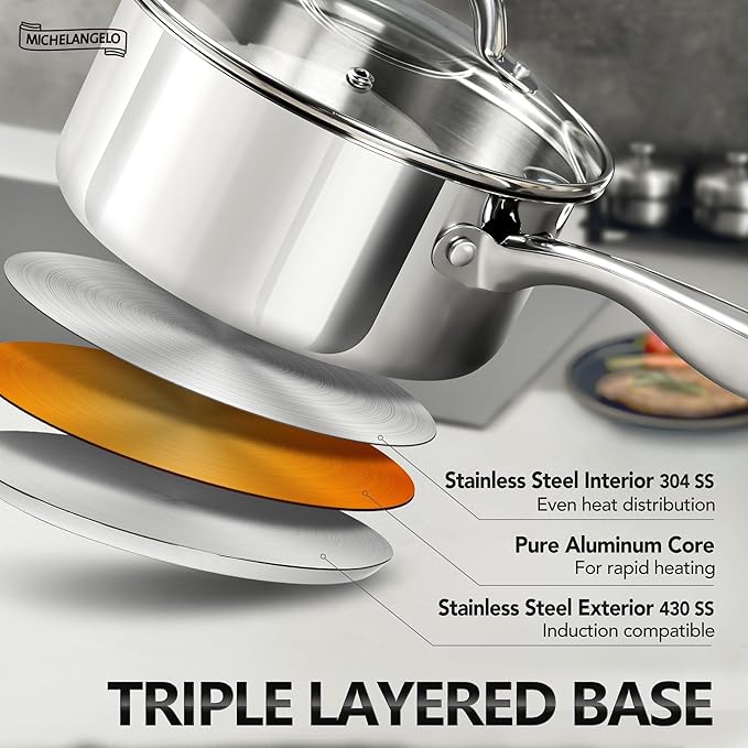 MICHELANGELO 1.5 QT Saucepan - Image 3