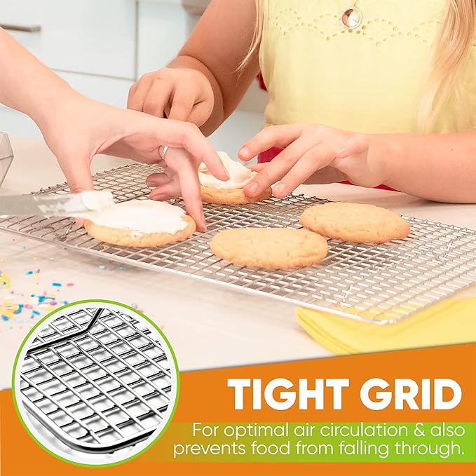Spring Chef 10" x 15" Stainless Steel Cooling Racks - Image 7
