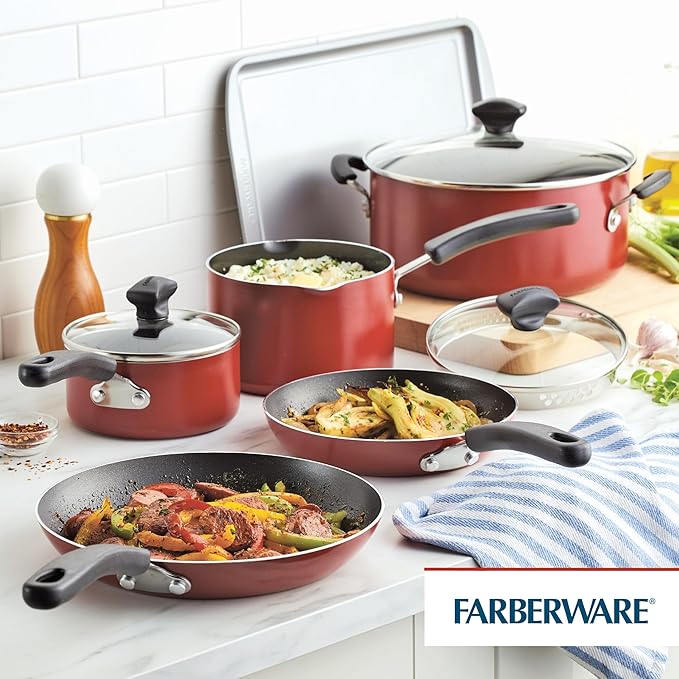 Farberware Cookstart DiamondMax Nonstick Cookware/Pots and Pans Set, Dishwasher - Image 17