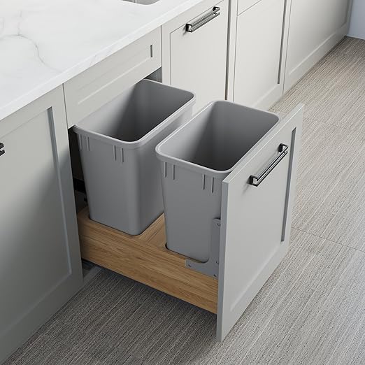 Dowell 2 Pack Wastebasket Trash Can Container, Plastic Garbage Bin, - Image 3