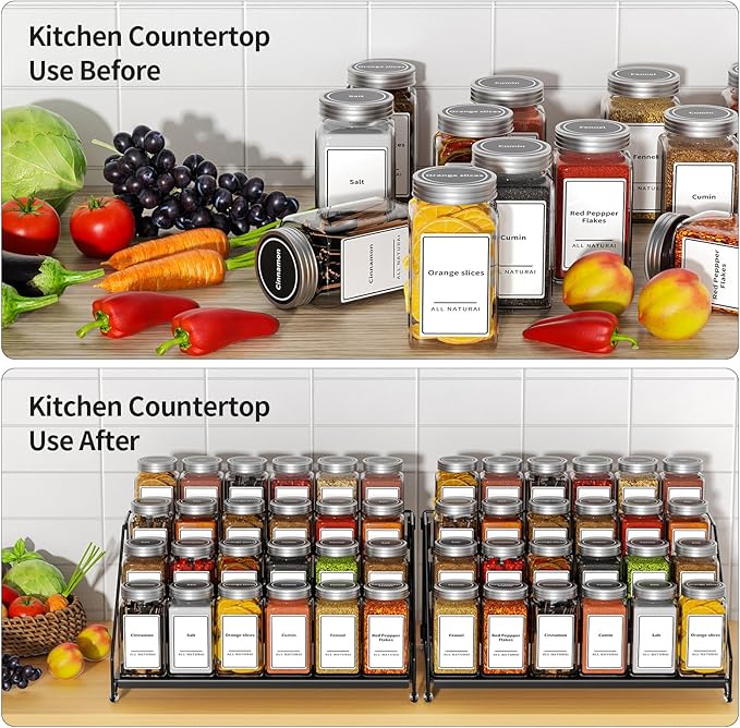 BOIVSHI 4 Tier Spice Rack Organzier, Spice Rack - Image 3
