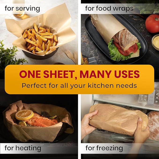 220 Pcs 9x13 Inch Parchment Paper Sheets by Baker's Signature | Parchment - Image 5