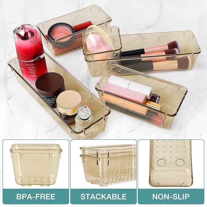 StorMiracle 25 PCS Drawer Organizer Set, 5 Varied Size Bathroom and kitchen - Image 3