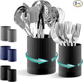 Kyraton Cooking Utensils Holder 2pcs, 360° Rotating Heavy Duty Plastic Kitchen by Kyraton