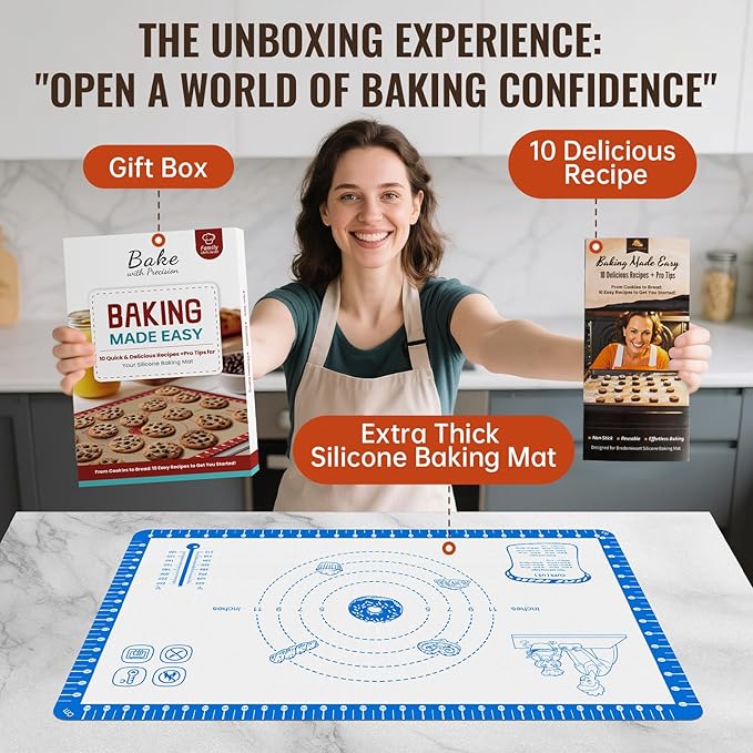 Silicone Baking Mat with 10 Useful Recipes, Silicone Mat - Image 2
