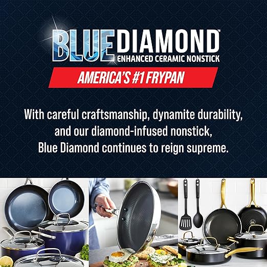 Blue Diamond Hybrid Nonstick Stainless Steel 2QT Saucepan - Image 8