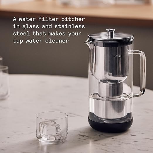 Aarke Purifier Regular Glass Pitcher Bundle w/Steel Filter, 3 Enriched + 1 Pure - Image 2