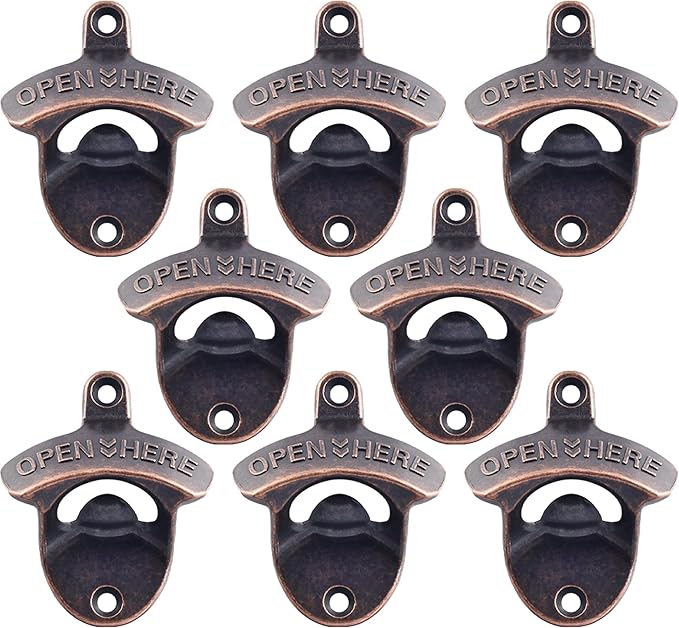 8 PCS Bottle Opener Wall Mount, Vintage Screw in Cola Opener Bulk by Wallmountedbottleopener
