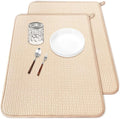 2 Pcs XXL Dish Drying Mats, Absorbent Microfiber Drainer Mat, Large Size 24×17" by Meirrnyyu